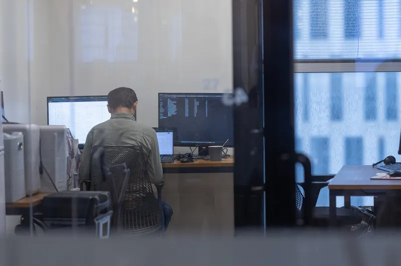 Working alone at the window